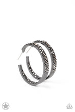 Load image into Gallery viewer, GLITZY By Association - Black - Blockbuster Hoop Earrings
