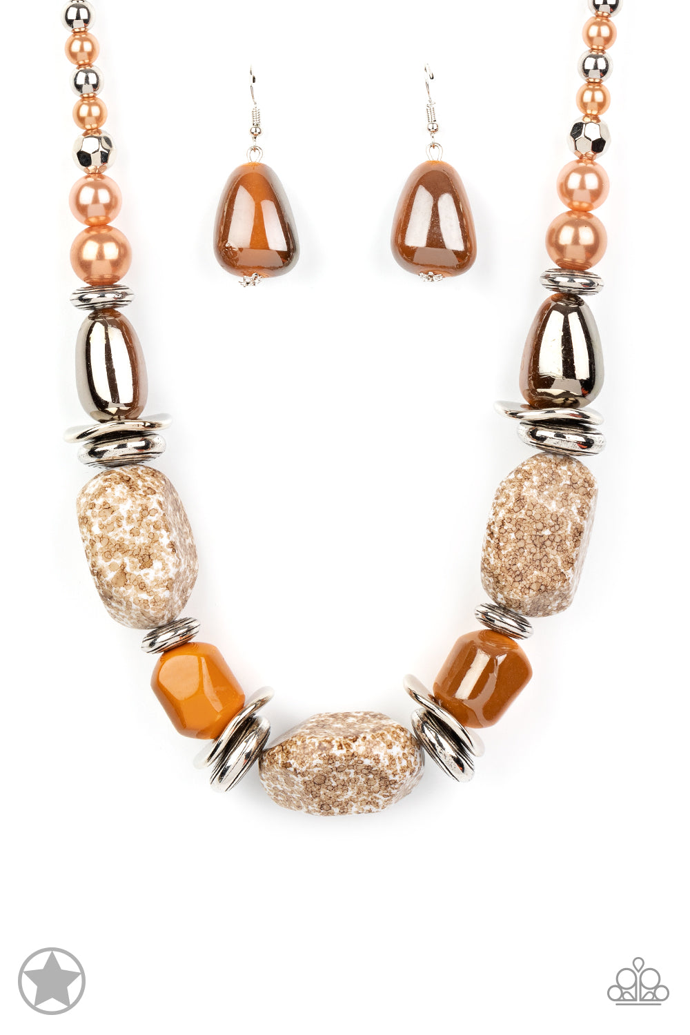 In Good Glazes Peach Paparazzi Blockbuster Necklace
