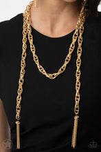 Load image into Gallery viewer, SCARFed for Attention - Gold - Paparazzi Blockbuster Necklace