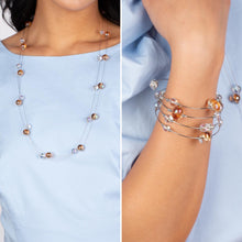 Load image into Gallery viewer, Interstellar Illusions & Optical Auras - Multi-Iridescent Orange 2-Piece SET