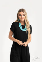 Load image into Gallery viewer, Three groundbreaking tiers of faceted turquoise stones and dainty silver beads layer down the chest, creating bold layers. The earthy stones combine flawlessly with strands of silver chain, pioneering the way for the trendsetters everywhere. Features an adjustable clasp closure.