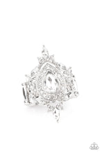 Load image into Gallery viewer, Featuring classic round and regal marquise cuts, dainty white rhinestones delicately join into a stellar frame. Encrusted in glassy white rhinestones, an oversized teardrop gem sits atop the center of a sparkly backdrop for a jaw-dropping finish. Features a stretchy band for a flexible fit. EXCLUSIVE EMPOWER ME PINK 2021 PIECE