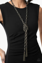 Load image into Gallery viewer, SCARFed for Attention - Gunmetal - Blockbuster Necklace