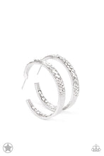 Load image into Gallery viewer, GLITZY By Association - Silver - Blockbuster Hoop Earrings
