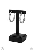 Load image into Gallery viewer, GLITZY By Association - Gunmetal - Blockbuster Hoop Earrings