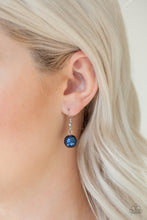 Load image into Gallery viewer, Includes one pair of matching blue pearl  earrings.
