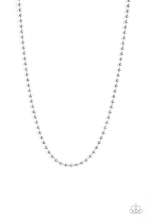 Load image into Gallery viewer, Featuring a high-sheen finish, a classic silver ball chain drapes across the chest for a casual look.  Sold as one individual necklace by Paparazzi.
