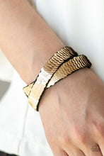 Load image into Gallery viewer, Under The SEQUINS - Paparazzi - Gold to Red REVERSIBLE Double Wrap Bracelet
