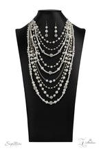 Load image into Gallery viewer, Paparazzi ZI Signature - The LeCricia - An elegant collection of timeless white pearls, shiny sections of silver chain, and bedazzling white rhinestone encrusted silver beads effortlessly cascade down the chest. The vintage inspired layers drape into breathtaking rows of radiance, resulting in an irresistible collision of romance. Features an adjustable clasp closure.
