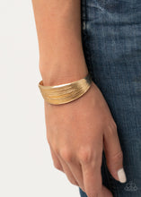 Load image into Gallery viewer, Off The Cuff Couture - Gold - Paparazzi Bracelet
