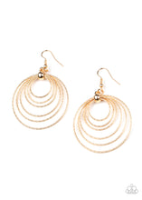 Load image into Gallery viewer, Elliptical Elegance - Gold - Paparazzi Earrings
