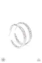 Load image into Gallery viewer, GLITZY By Association - Silver - Blockbuster Hoop Earrings
