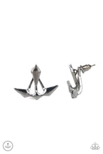 Load image into Gallery viewer, Metal Origami - Black Jacket Earrings
