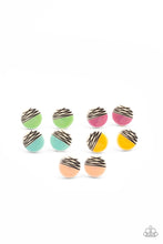 Load image into Gallery viewer, Starlet Shimmer Retro Stripes Post-Earring Single Pair♥ Starlet Shimmer Earrings♥ Paparazzi ♥
