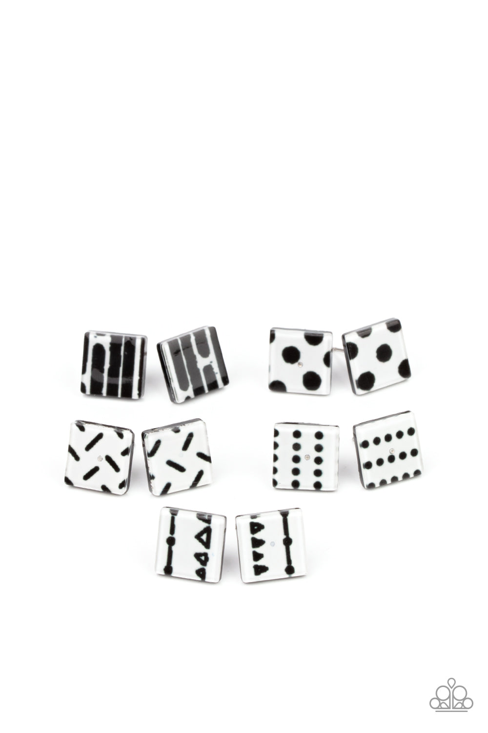 Starlet Shimmer Black & White Earrings Pack of 5♥ Starlet Shimmer Earrings♥ Paparazzi ♥